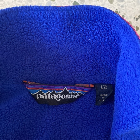 PATAGONIA Girls Size 12 Pink Fleece Lined Jacket - Picture 2 of 2